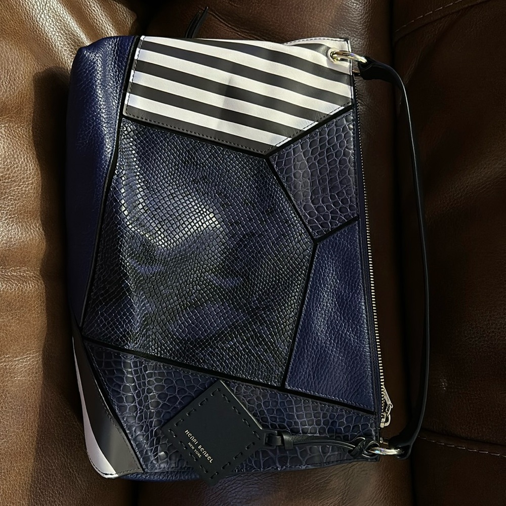 Henri Bendel Kaleidoscope Centennial Stripe Crossbody Bag. New WO tags